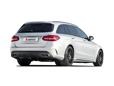 Arrière de catalyseur Akrapovic 15-17 AMG C63 Estate Evolution Line (titane) avec embouts en carbone (tuyau de liaison requis)