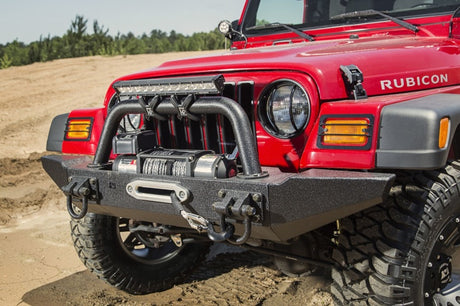 Loquets de capot en aluminium noir pour Jeep Wrangler TJ 97-06 Rugged Ridge