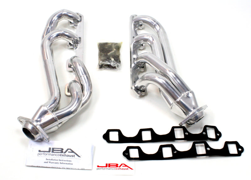 JBA 65-73 Ford Mustang 260-302 SBF avec têtes GT40-P 1-5/8 po primaire Silver Ctd Mid Length Header