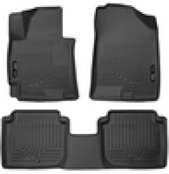 Revêtements de sol noirs Husky Liners 2014-2016 Hyundai Elantra WeatherBeater Combo