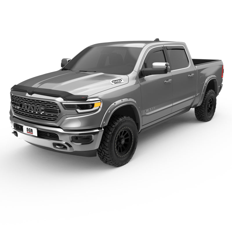 EGR 19-23 Ram 1500 In-Channel Window Visors Front/Rear Set Matte Black Extended Cab