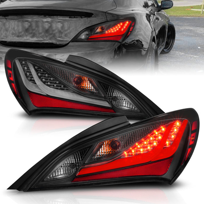 ANZO 10-13 Hyundai Genesis 2DR Feux arrière à LED Fumés