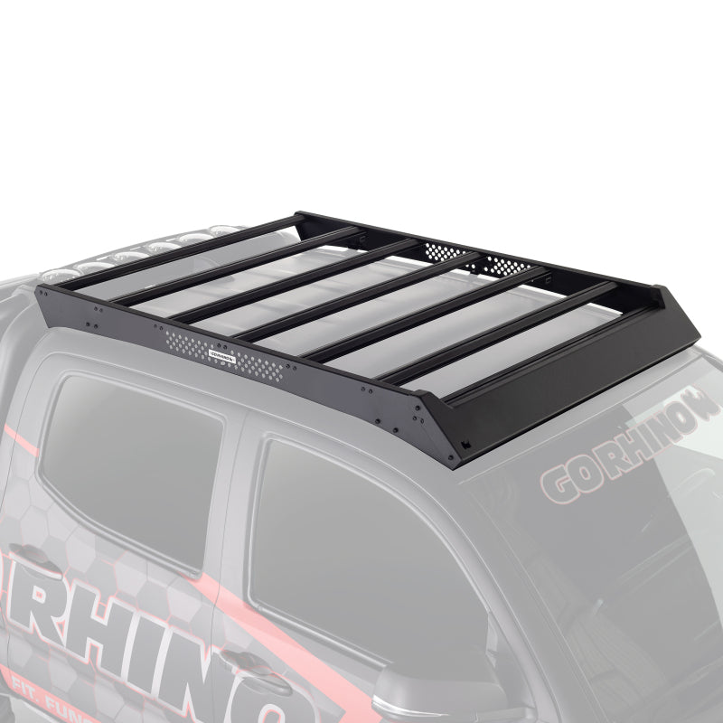 Barres de toit à profil bas Go Rhino 16-23 pour Toyota Tacoma DC Ceros - Tex. Blk