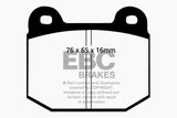 Plaquettes de frein avant EBC 87-92 Alfa Romeo 75 1.6 Greenstuff