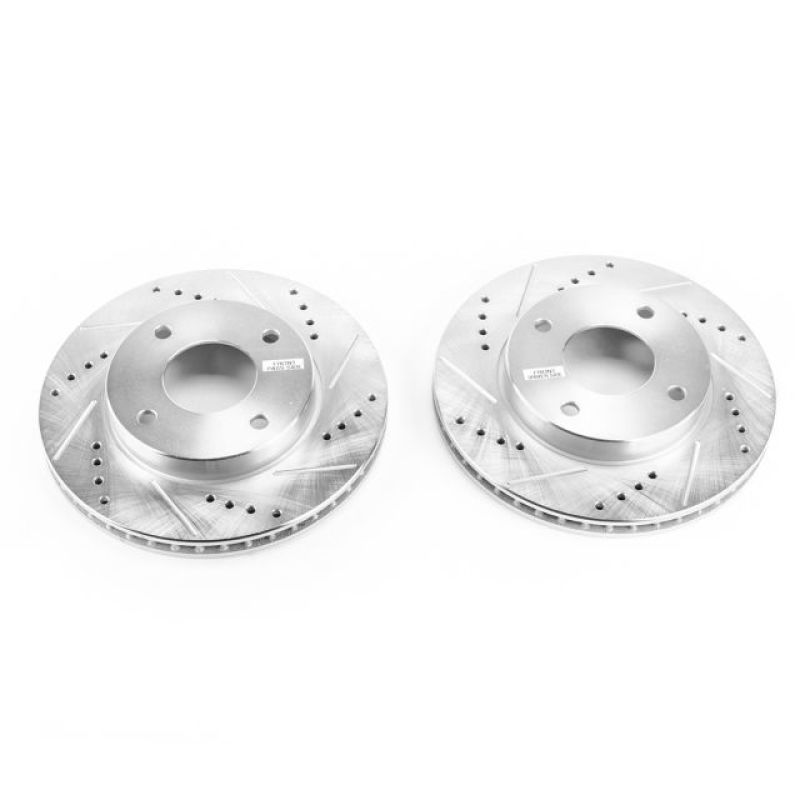 Power Stop 09-11 Nissan Versa Front Evolution Drilled & Slotted Rotors - Pair