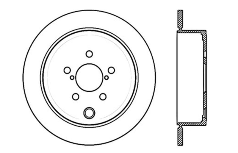 Rotor arrière droit percé StopTech 08-10 WRX