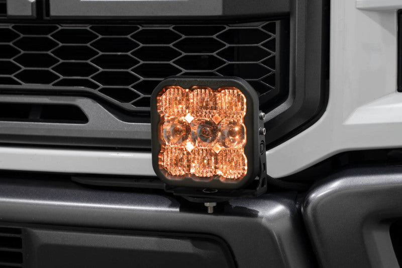 Kit d'éclairage à LED pour pare-chocs Ford Raptor SS5 17-20 de Diode Dynamics - Jaune Pro Driving