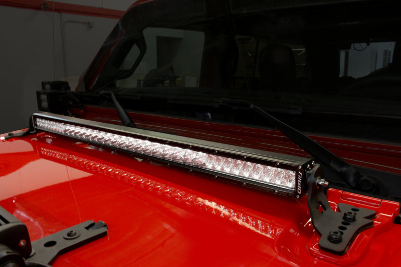 Support d'éclairage Go Rhino 18-20 Jeep Wrangler JL/JLU/Gladiator JT - 30 po à une rangée