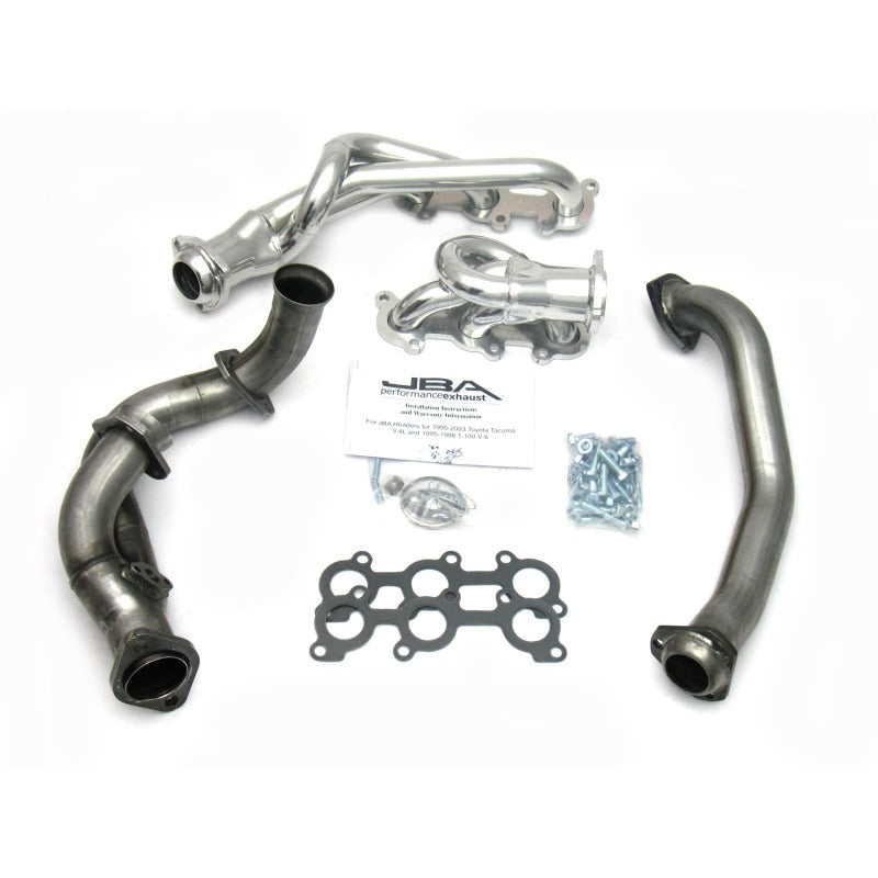 JBA 95-00 Toyota 3.4L V6 w/o EGR 1-1/2in Primary Silver Ctd Cat4Ward Header