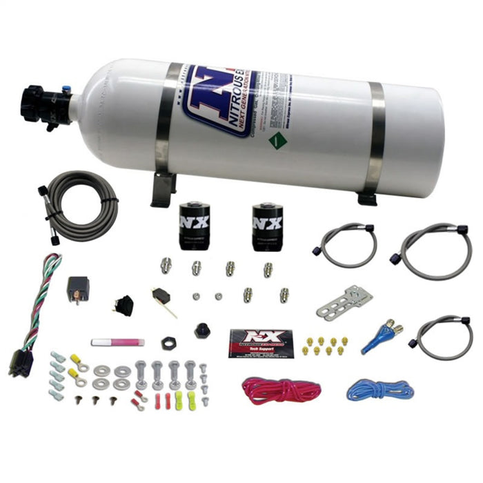 Kit d'azote à buse unique Nitrous Express GM EFI Race (100-250 CV) avec bouteille de 15 lb