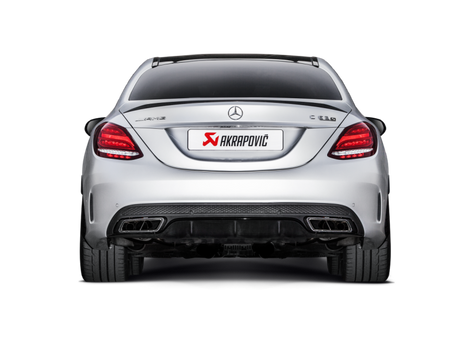 Arrière de catalyseur Akrapovic 15-17 AMG C63 Estate Evolution Line (titane) avec embouts en carbone (tuyau de liaison requis)