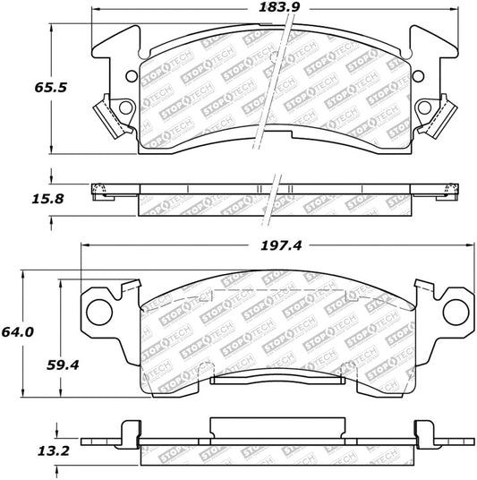 StopTech Street Select Brake Pads - Rear