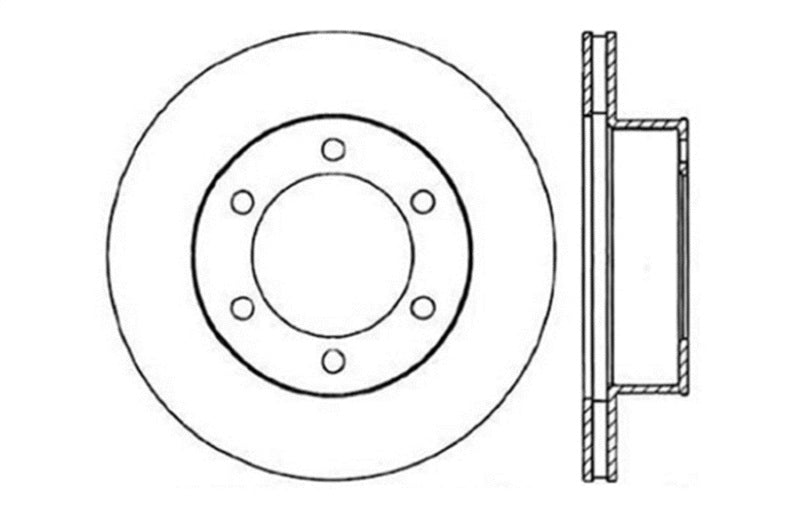 Rotor avant gauche rainuré et percé StopTech pour Toyota Tacoma 95-03 (6 écrous) / 96-00 4Runner