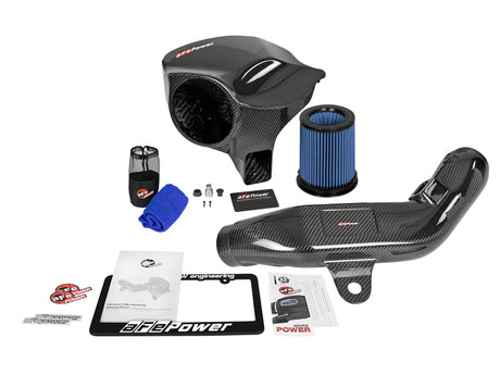 aFe Black Series CAIS en fibre de carbone avec filtre Pro 5R 16-18 BMW M2 (F87) L6-3.0L