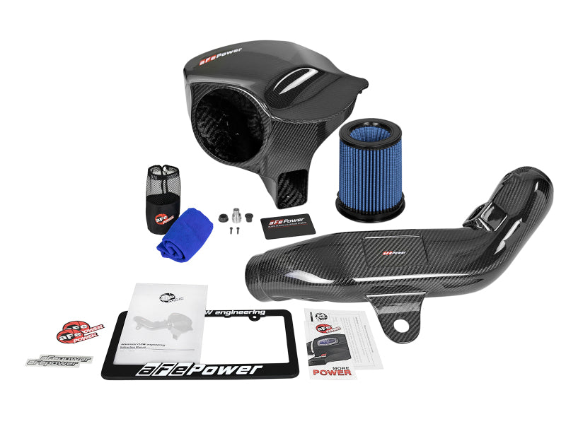 aFe Black Series Carbon Fiber CAIS w/Pro 5R Filter 16-18 BMW M2 (F87) L6-3.0L