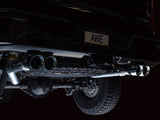 AWE Tuning 22-23 GMC Sierra 1500 AT4X 6.2L 0FG Catback Split Dual (pare-chocs plat) - Embouts chromés argentés