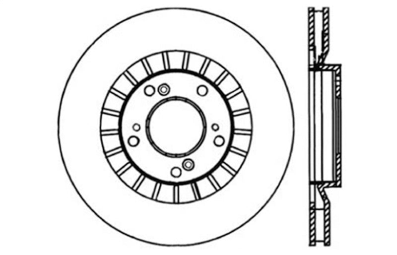Rotor avant gauche percé cryogénique StopTech 00-09 Honda S2000