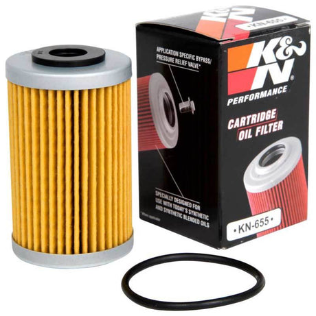 Filtre à huile K&amp;N 1,625 po de diamètre extérieur x 2,719 po de hauteur