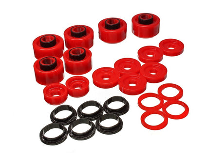 Ensemble de supports de carrosserie rouges Energy Suspension 05-07 Ford F250/F350 2/4WD