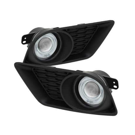Feux antibrouillard à projecteur Halo Spyder Dodge Charger 2011-2014 avec interrupteur transparent FL-P-DCH2011-C