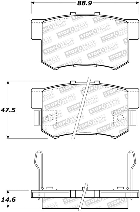 StopTech Street Brake Pads - Rear