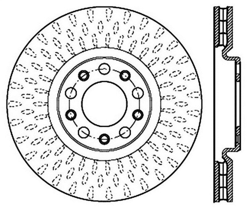 Rotor avant droit ventilé percé StopTech 15-17 Chrysler 200 / Jeep Renegade Sport