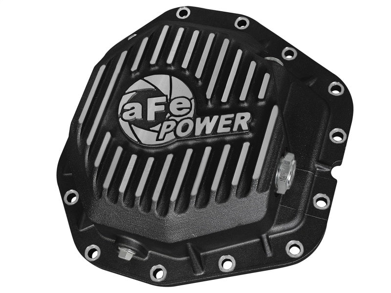 Couvercle de différentiel arrière aFe Power noir avec ailettes usinées 17 Ford F-350/F-450 6,7 L (td) Dana M300-14 (Dually)