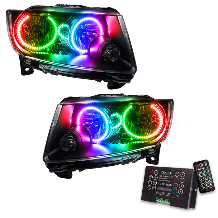 Oracle 11-13 Jeep Grand Cherokee SMD HL (non HID) - Chrome - ColorSHIFT avec 2.0 Cntrl VOIR LA GARANTIE