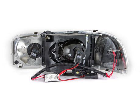 ANZO 1999-2006 GMC Sierra 1500 Projector Headlights w/ Halo Black