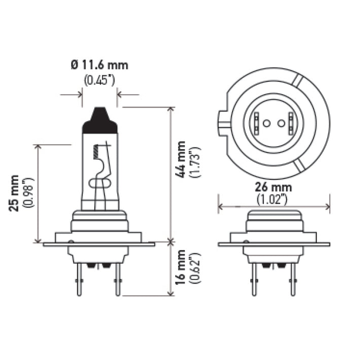 Ampoule jaune xénon Hella Optilux H7 12V/55W XY