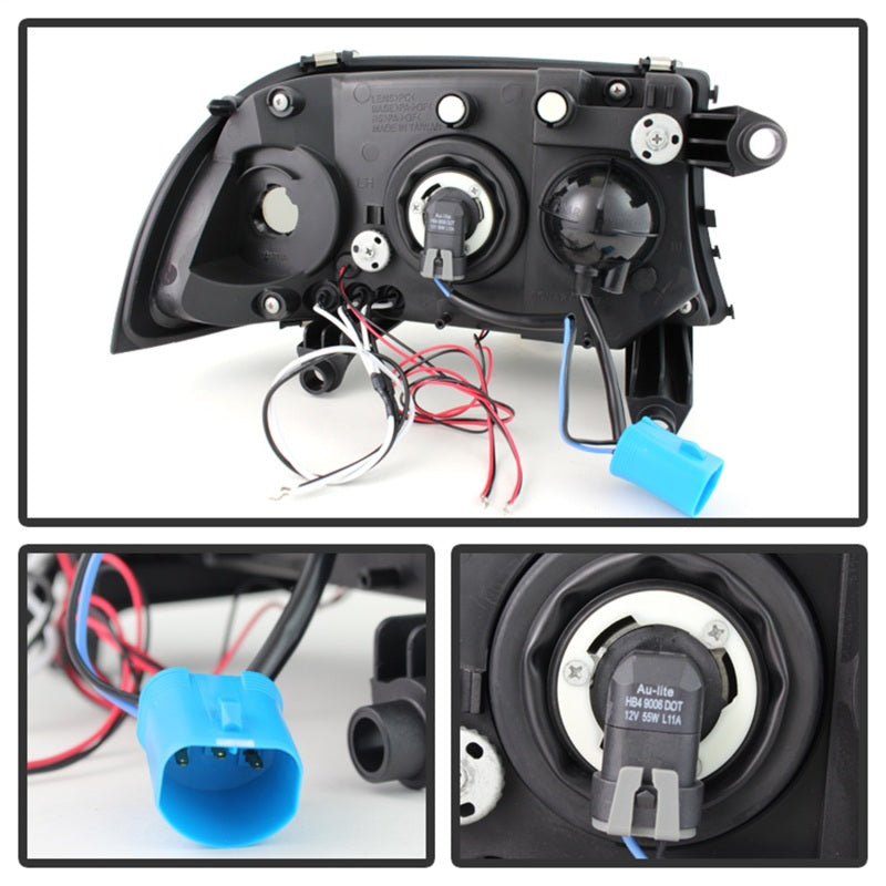 Phares de projecteur Spyder Dodge Dakota 97-04/Durango 98-03 1 pièce LED Halo LED Blk PRO-YD-DDAK97-BK