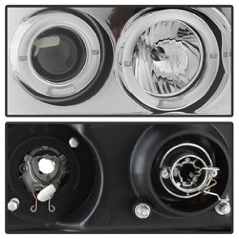 Phares de projecteur Spyder GMC Sierra 1500/2500/3500 07-13 LED Halo- LED Chrome PRO-YD-GS07-HL-C