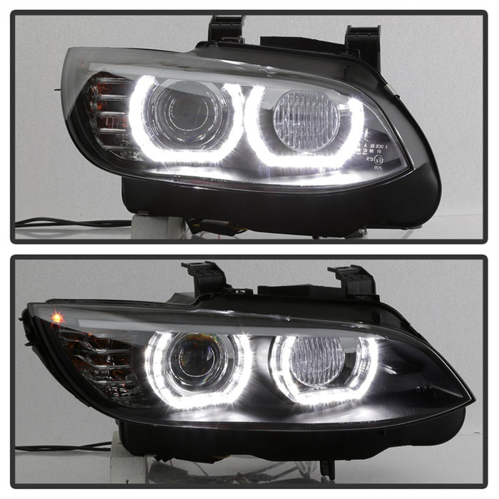 Phares de projecteur Spyder 08-10 BMW F92 Série 3 - LED DRL - Noir (PRO-YD-BMWE9208-DRL-BK)