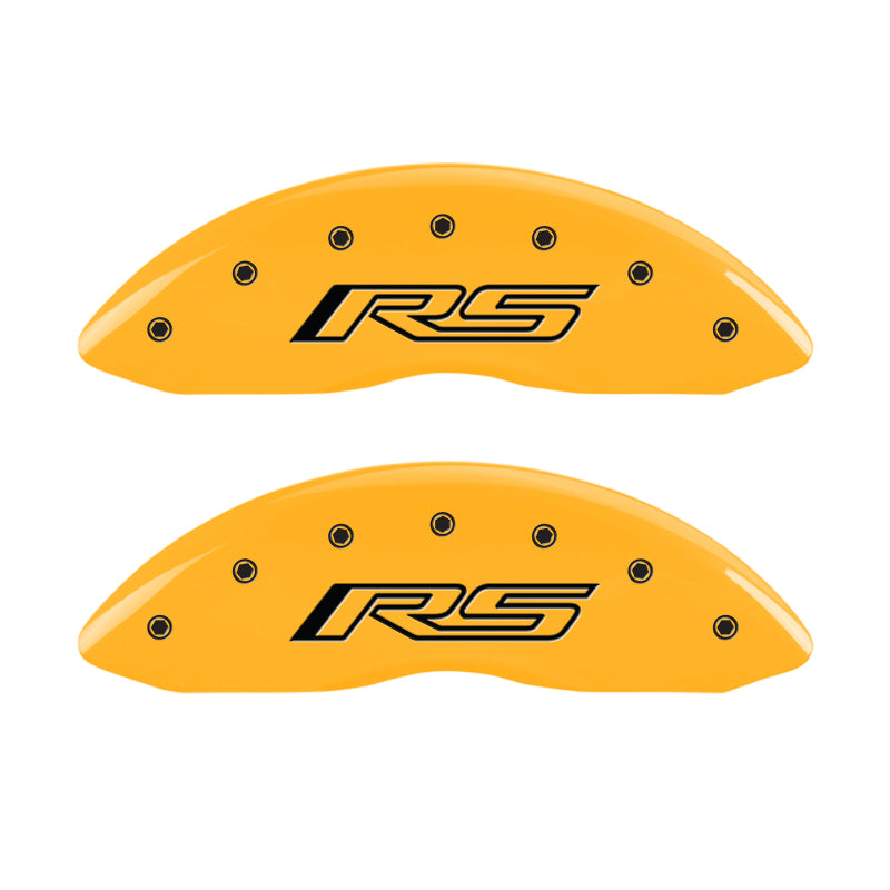 Couvre-étriers MGP 4 gravés avant et arrière Gen 5/RS finition jaune noir ch