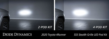Kit de 2 modules LED pour calandre Stealth Toyota 4Runner SS5 14-23 de Diode Dynamics - Conduite blanche professionnelle