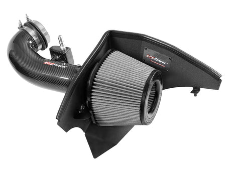 Système d'admission d'air froid en fibre de carbone aFe 19-21 pour camions GM 5,3 L/6,2 L Track Series avec filtres Pro Dry S