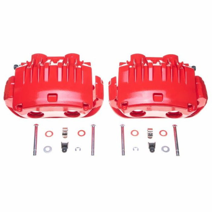 Étriers avant rouges Power Stop 94-98 Ford Mustang avec supports - Paire