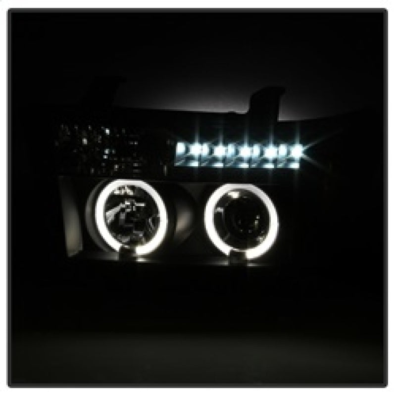 Phares de projecteur Spyder Toyota Tundra 07-133 LED Halo LED Blk PRO-YD-TTU07-HL-BK