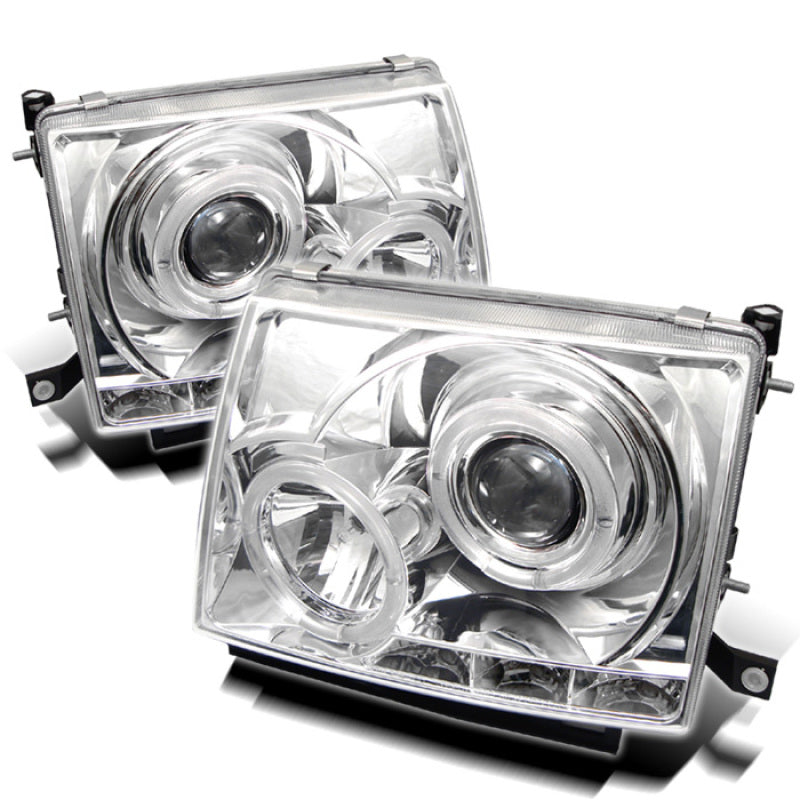 Phares de projecteur Spyder Toyota Tacoma 97-00 LED Halo LED Chrome Haut H1 Bas H1 PRO-YD-TT97-HL-C