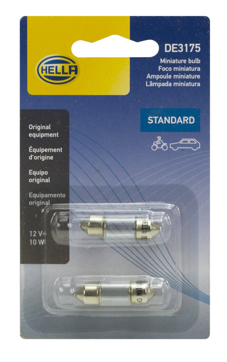 Ampoule Hella 3175 12V 10W Sv858 T325 10X31(2)