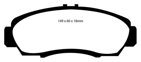 Plaquettes de frein avant EBC 01-03 Acura CL 3.2 Yellowstuff