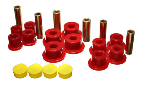 Ensemble de bagues de ressort à lames arrière rouges Energy Suspension 02-05 Dodge Ram 1500 2WD