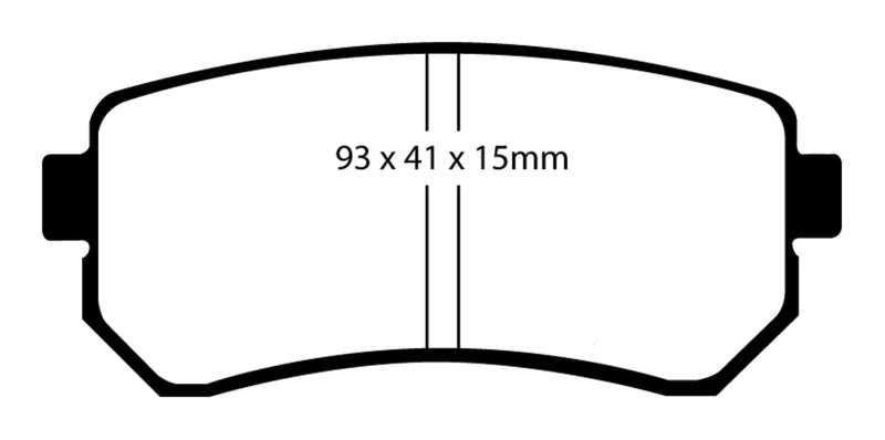 Plaquettes de frein arrière EBC 06-11 Hyundai Accent 1.6 Ultimax2