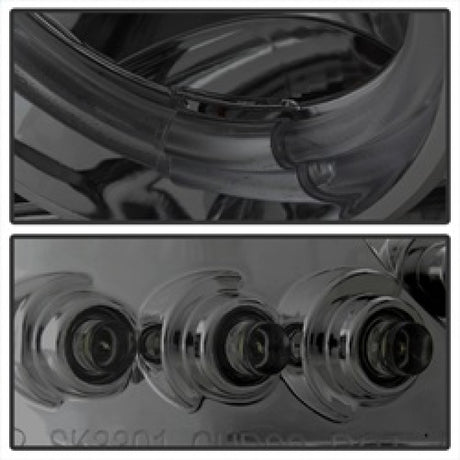 Phares de projecteur Spyder GMC Sierra 1500/2500/3500 99-06 LED Halo LED Fumée PRO-YD-CDE00-HL-SMC
