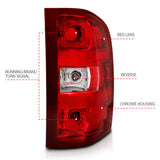 Feu arrière ANZO 2007-2013 Chevy Silverado, lentille rouge/transparente (remplacement d'origine)