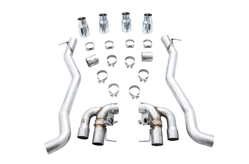 AWE Tuning 18-19 BMW M5 (F90) 4.4T AWD SwitchPath Axle-back Exhaust - Embouts chromés argentés