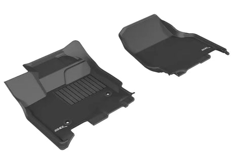 3D MAXpider 2015-2020 Ford F-150 SuperCab/SuperCrew Kagu 1st Row Floormat - Black 3D MAXpider