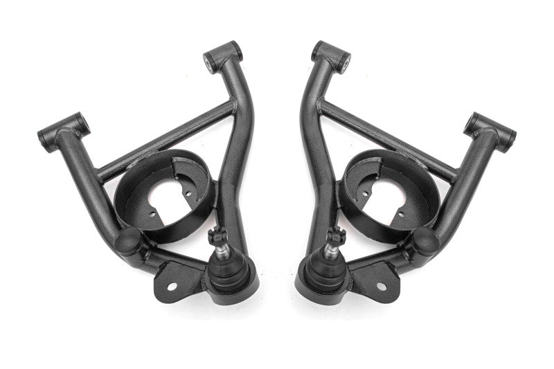 BMR 82-92 F-Body A-arms Lower DOM, Non-adj Delrin Bushings Spring Pocket - Black Hammertone BMR Suspension