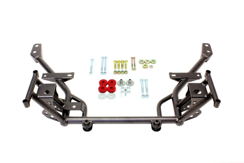 BMR 05-14 S197 Mustang K-Member avec support moteur abaissé de 1/2 po et supports de rack STD - Black Hammertone