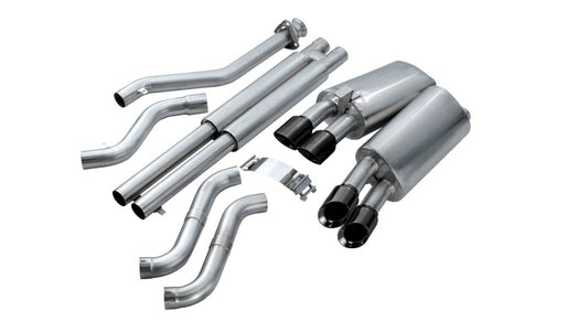 Corsa Sport Cat-Back Exhaust w/ Twin 3.5in Black Tips 96-96 Chevrolet Corvette C4 5.7L V8 LT4